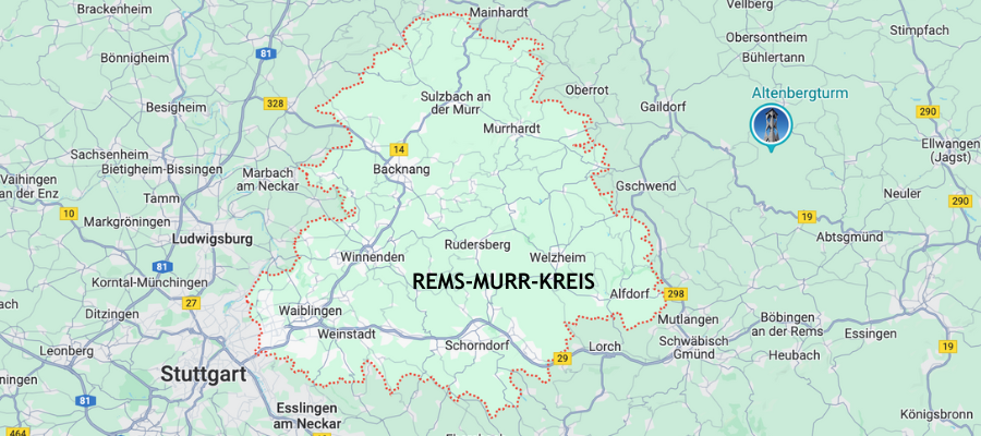 Karte von Rems Murr Kreis